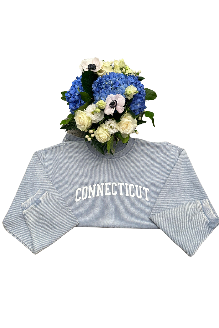 Soft Denim Corded Connecticut Sweatshirt