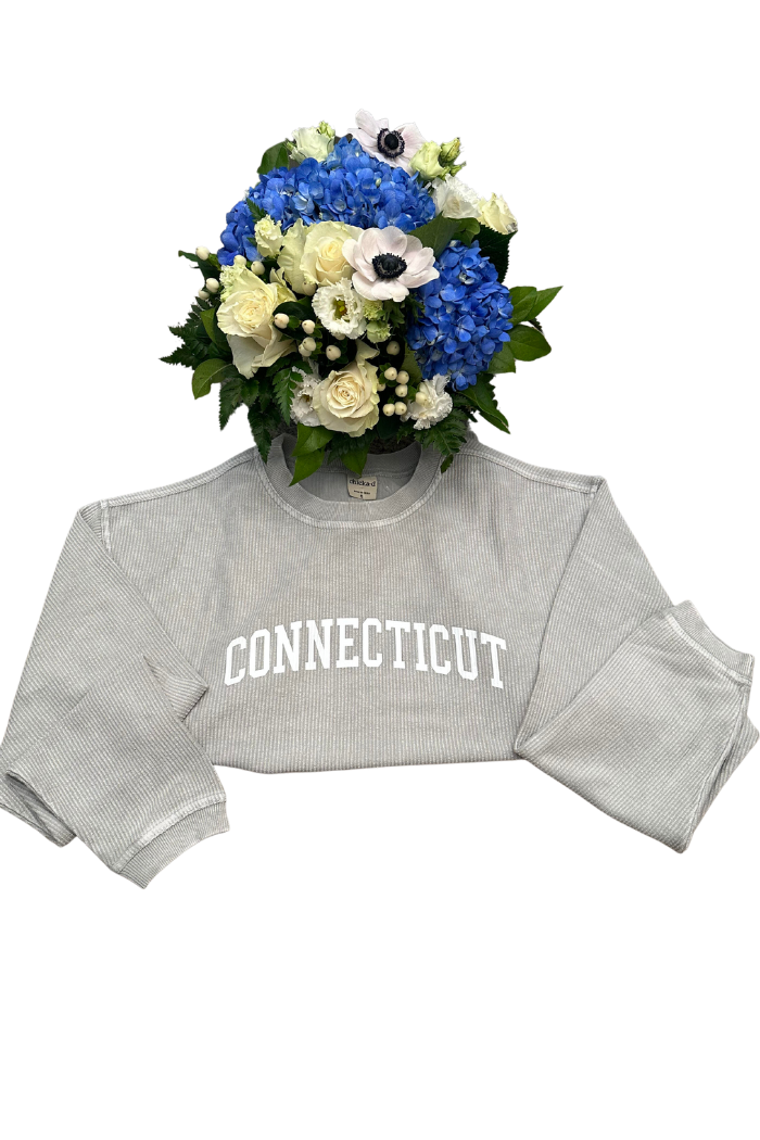 Soft Grey Corded Connecticut Sweatshirt