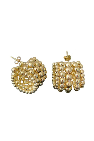 Gold Bead Huggies