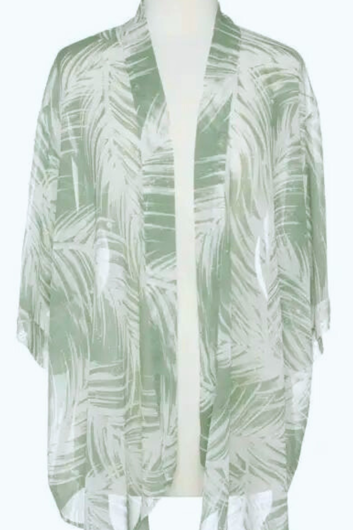 Green Palm Kimono