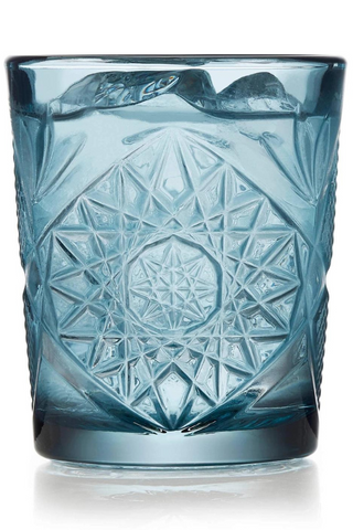 Libbey Blue Hobstar Glass