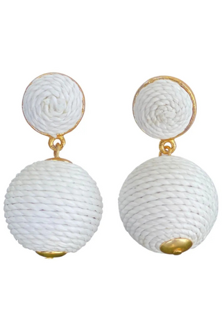 Lantern Raffia Earrings