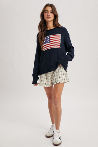 Wishlist American Flag Sweater - Navy WL25-11414