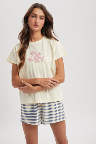 Wishlist Lobster Patch Tee - Butter WL25-11862