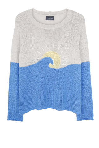 Wooden Ships K56CPE2W043 Sunrise Crew Cotton Crew Neck Sweater Blush Champagne/Mykonos