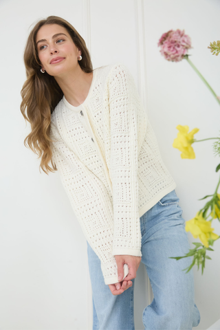 Zoe and Claire Thick Pattern Cardigan SP0972