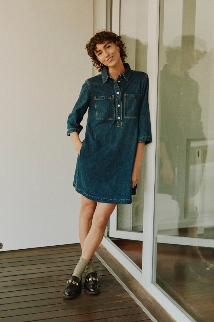 b young denim dress Women's B.YOUNG Mini Dresses