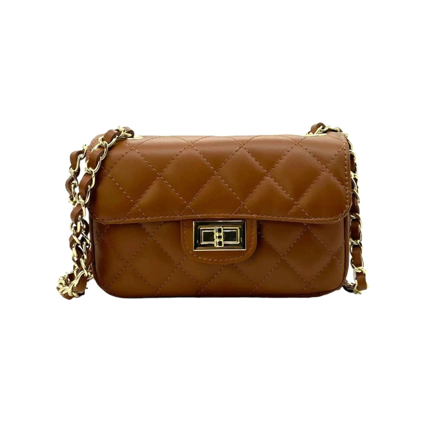 Italian Leather Quilted Bag