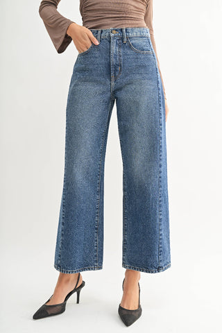 Just Black Barrel Jean Twist - Dark Denim BP471N
