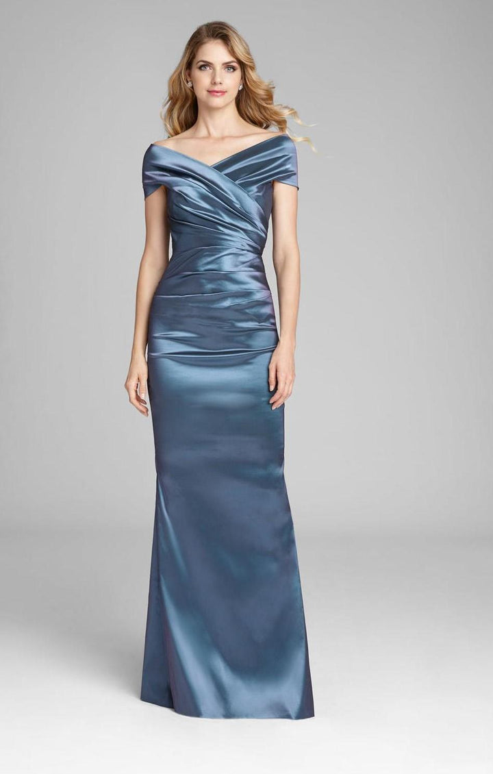 Stretch Taffeta Off The Shoulder Gown