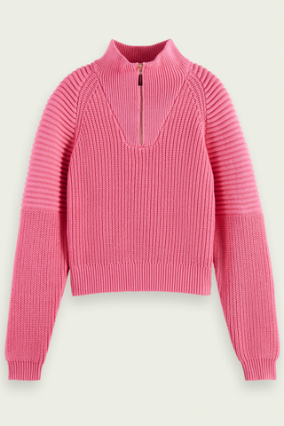 Scotch & Soda Relaxed Half-Zip Knit Sweater