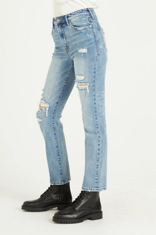 Dear John Frankie Distressed Straight Legs