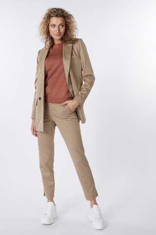 Double Breasted Knitted Diamond Blazer