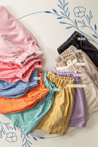 Mineral Wash French Terry Shorts