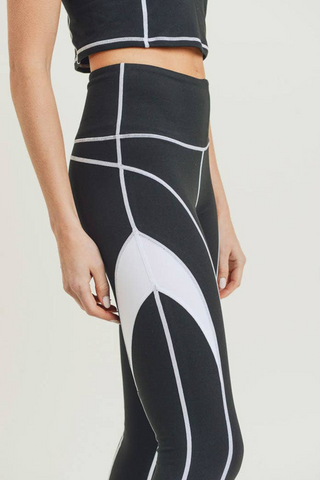 Mono B Splice Colorblock Highwaist Leggings