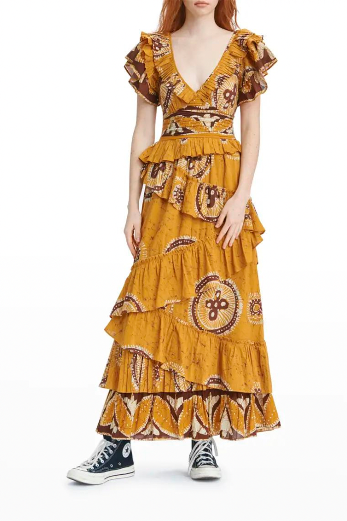 Gigi Gold Print Dress