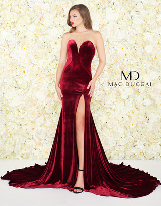 Mac Duggal Velvet Sweetheart Gown