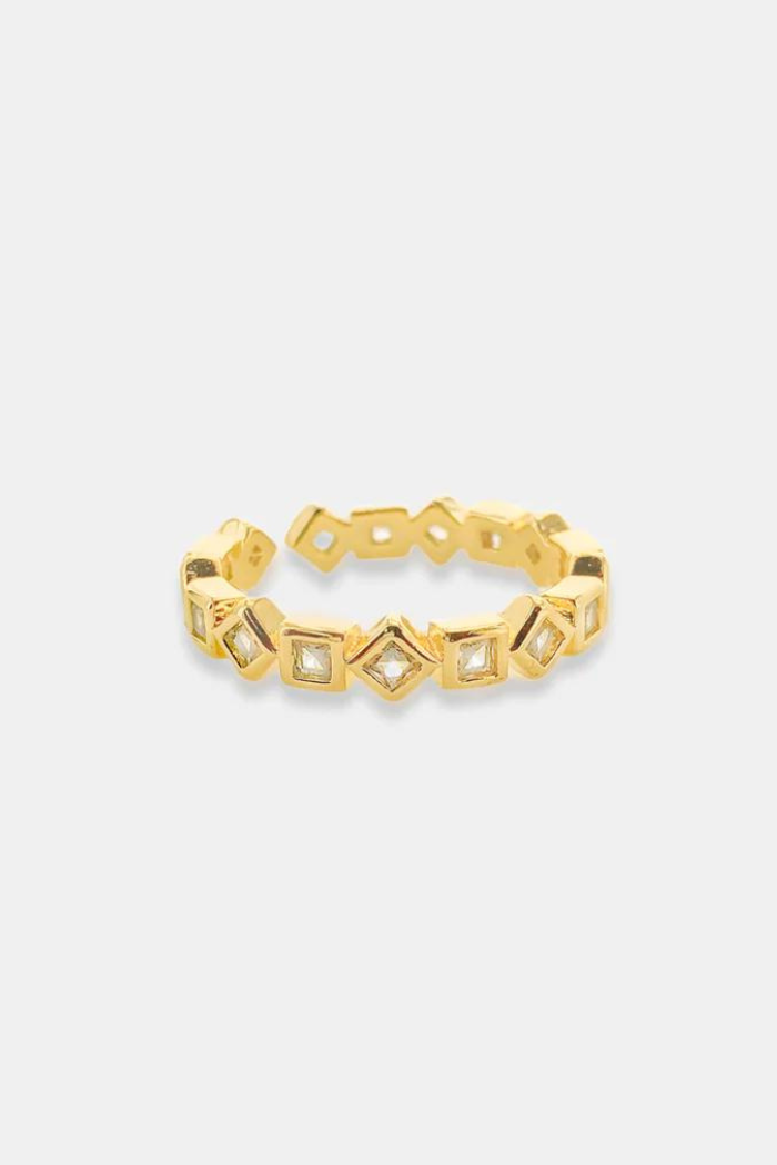 Square Studs Ring