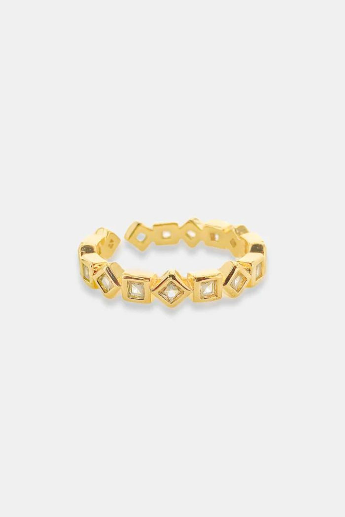 Square Studs Ring
