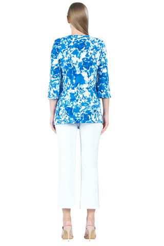 Clara Sunwoo Floral Blossom Side Gathered Drape Hem Tunic
