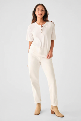 Faherty Cloud Cotton Short Sleeve Henley Tee