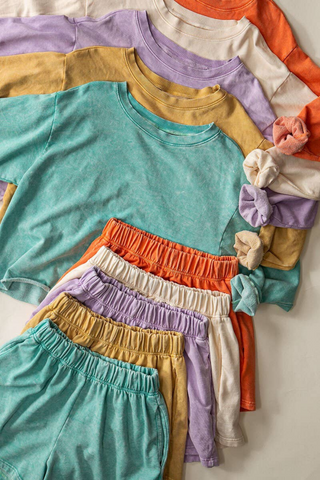 Mineral Wash French Terry Shorts