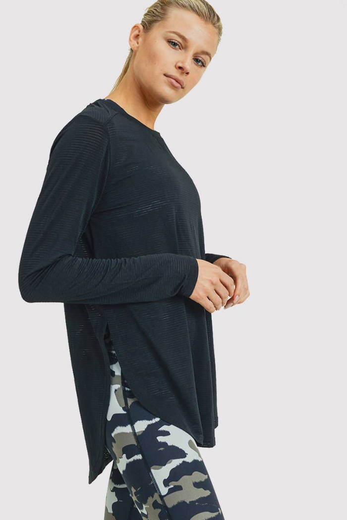 Tulip Hem Workout Top /Long Sleeve