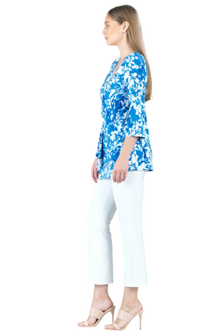 Clara Sunwoo Floral Blossom Side Gathered Drape Hem Tunic