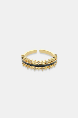 Enamel With Sparkles Ring