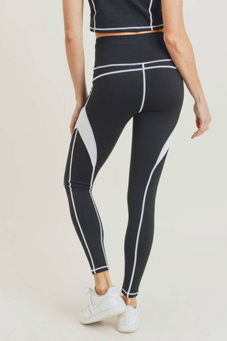 Mono B Splice Colorblock Highwaist Leggings