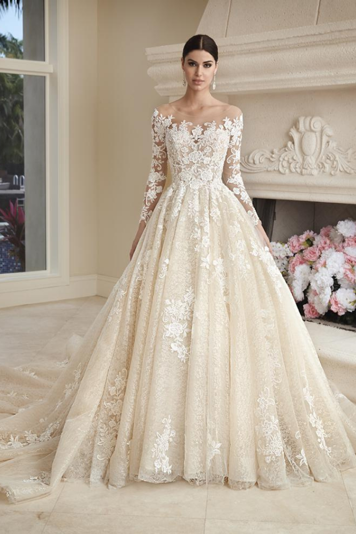 Lace Off The Shoulder Ball Gown