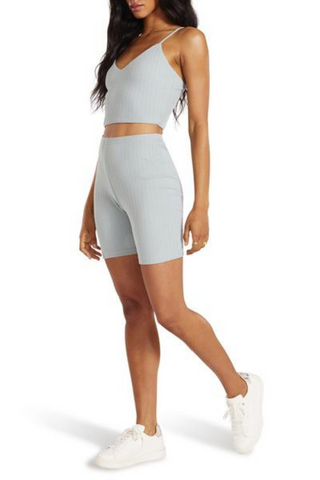 Keep Knit Simple Short Made by BB Dakota x Steve Madden. Keep Knit Simple is an essential mid-thigh length bike short with elastic waist casing.