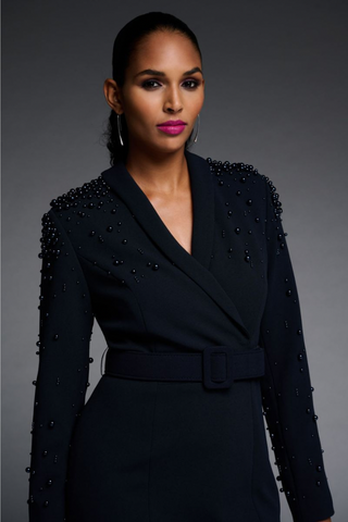 Embellished Belted Dress