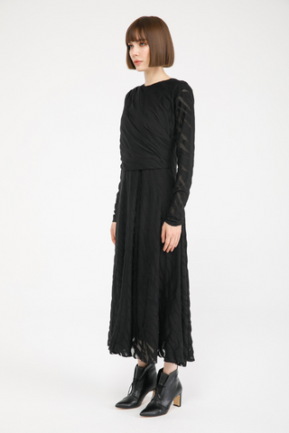 Zebra Drapey Mesh Dress