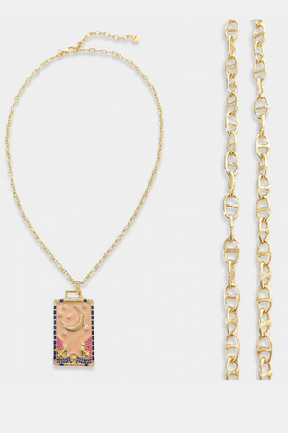 Enamel Tarot Card Necklace