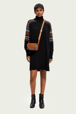 Scotch & Soda Knitted Ikat Turtleneck Mini Dress Scotch & Soda Knitted Ikat Turtleneck Mini Dress
