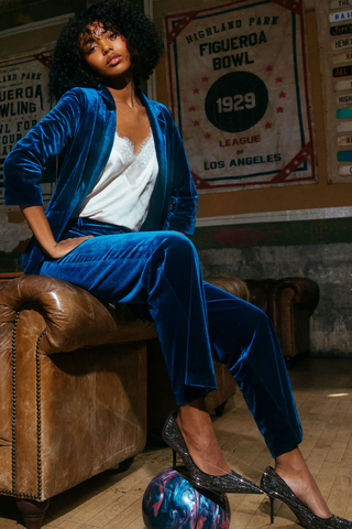 Velvet Wide Leg Pants