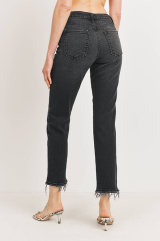 Just Black Clean High Rise Straight Leg Denim
