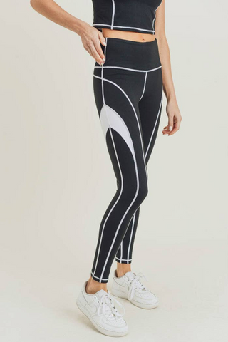 Mono B Splice Colorblock Highwaist Leggings