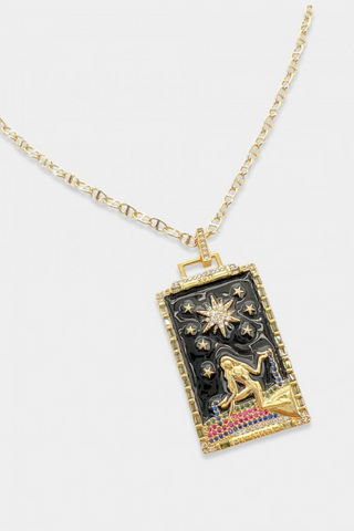 Enamel Tarot Card Necklace