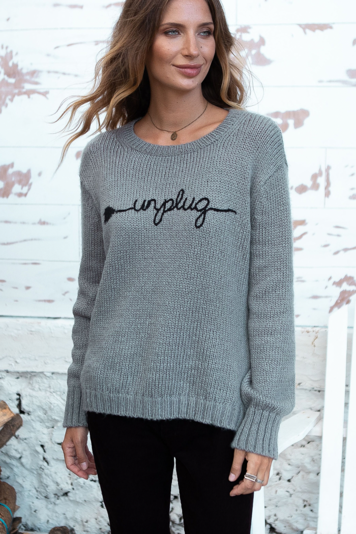 Unplug Crew Sweater