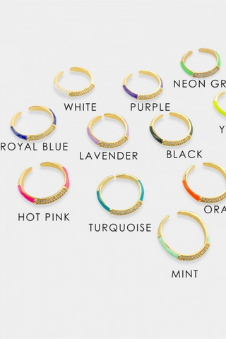 Stud Enamel Ring