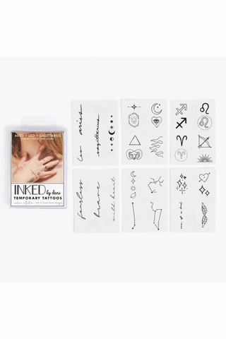 Inked by Dani Zodiac Collection: Fire Signs Temporary Tattoo Pack
