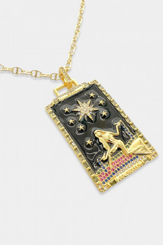 Enamel Tarot Card Necklace