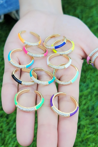 Stud Enamel Ring