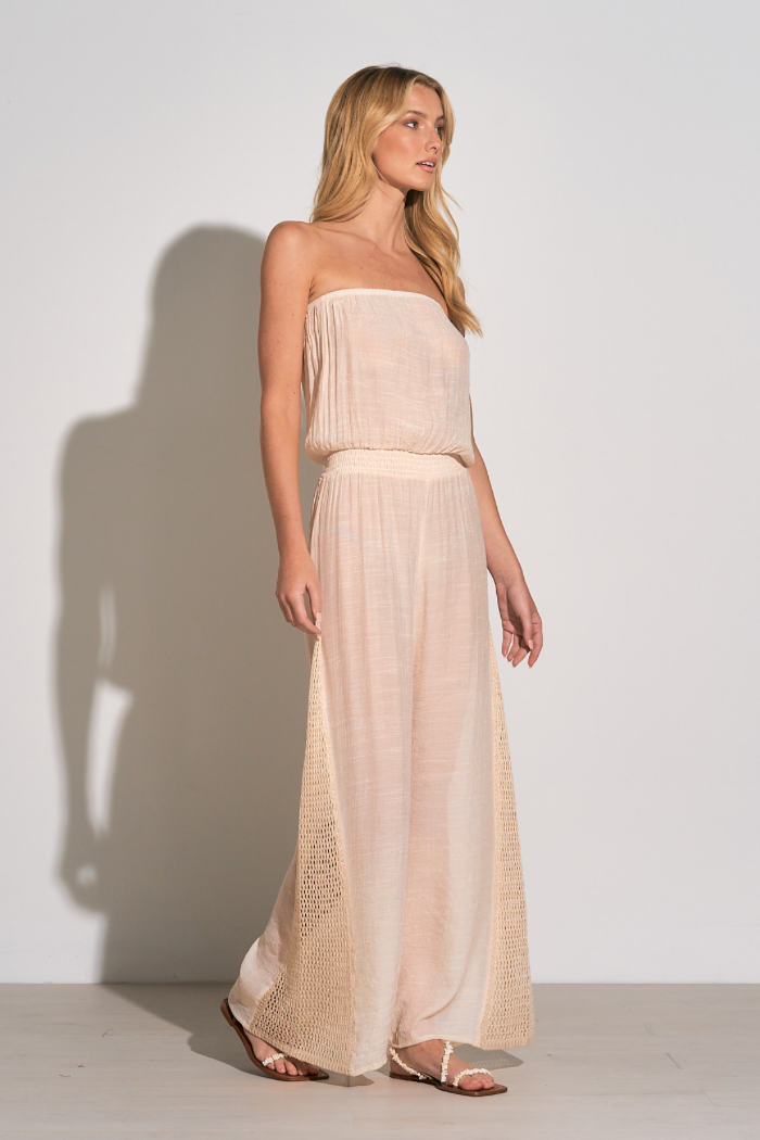 Strapless Jumpsuit Cover Up