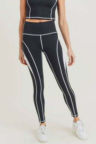 Mono B Splice Colorblock Highwaist Leggings