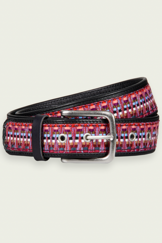 Woven Tape Leather Belt