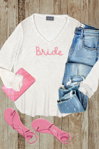 Wooden Ships Bride V Cotton Sweater