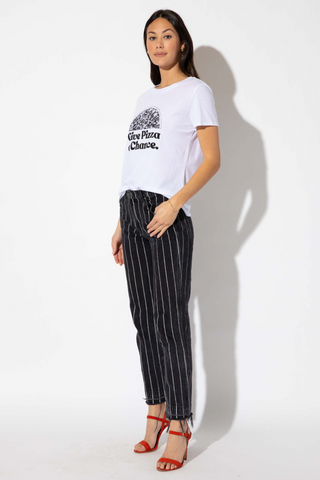 Suburban Rio Give Pizza A Chance Loose Fit Tee
